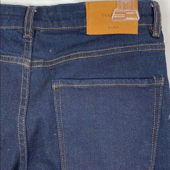 Zara Trafaluc wide leg high rise dark wash jeans - Picture 5 of 8